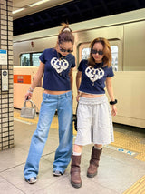 STUDS FLARE DENIM