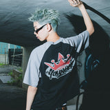 9090 X年輕歌曲King King徽標Raglan Tee