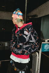 90 로고가 풍부한 복도 재킷