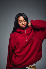 可逆半拉链抓绒衣