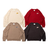 스타 로고 v 넥 손상 니트