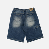 genzai Chain Baggy Denim Half Pants