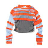 layered border sheer knit