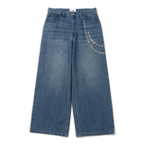 Eyelet chain denim