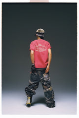 King Logo Slub Denim Buggy Pants