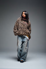 可逆半拉链抓绒衣