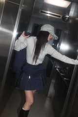 HTH×Dickies Zip mini skirt