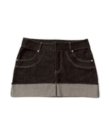FOLDED DENIM SKIRT