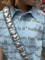 All over pattern polo shirt