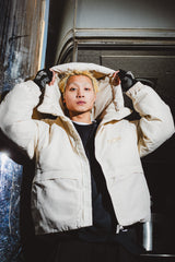 Space Logo Hooded Down Jacket