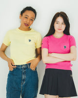 MSB 패치 로고 케이블 니트 탑