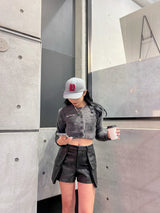 shaggy cropped cardigan