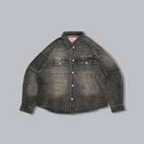 CMT 통치자는 데님 L/S 셔츠를 씻었습니다