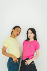 MSB 패치 로고 케이블 니트 탑