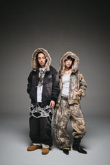 King Logo Slub Denim Buggy Pants