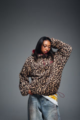 可逆半拉链抓绒衣