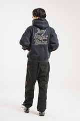 針跡返回徽標連帽衫