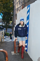 Bullet Logo Boa Denim Jacket