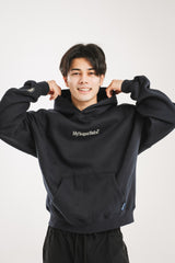 針跡返回徽標連帽衫