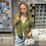 Assort Short sleeve zip hoodie