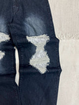 Lace docking damage denim 【yung】