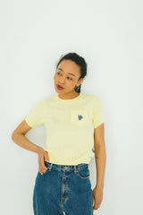 MSB 패치 로고 케이블 니트 탑