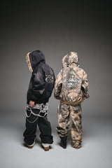 King Logo Slub Denim Buggy Pants