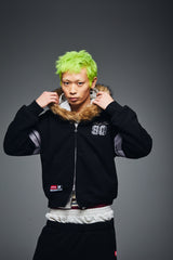 Numbering Check Zip Hoodie