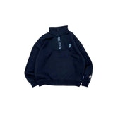 chain logo patch half zip