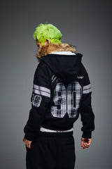 Numbering Check Zip Hoodie
