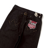 스터드 스트레이트 데님 팬츠