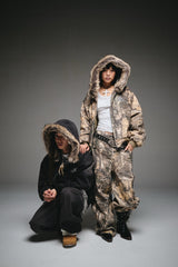 King Logo Slub Denim Far Zip Hoodie