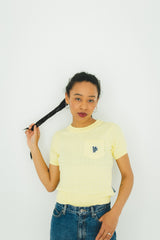 MSB 패치 로고 케이블 니트 탑