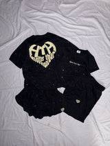 GLITTER HEART LOGO TEE