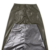 flap leather pants