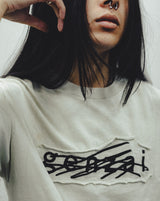 Genzai针迹色素T恤