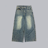 Ruler paint baggy denim