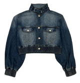 NG stand collar denim jacket
