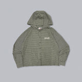 Tribal logo check hooded shirt