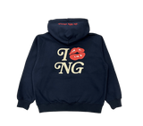 親吻完整的拉鍊連帽衫