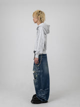 Typewriter Baggy Denim Pants