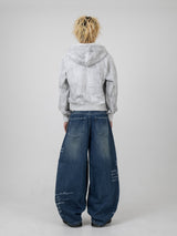 Typewriter Baggy Denim Pants