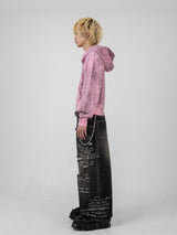 Typewriter Baggy Denim Pants