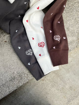 random heart cropped sweat