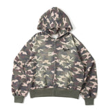 over dye universal logo zip hoodie