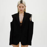 CUT SHOULDER BOXY JACKET