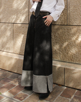 내면의 평화 zip 데님 바지