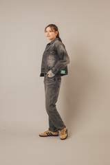 Flower Logo Denim Blouson