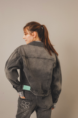 Flower Logo Denim Blouson