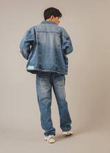 Flower Logo Denim Blouson